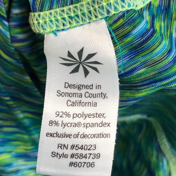 Athleta green tank top with back zipper size small - Picture 5 of 6